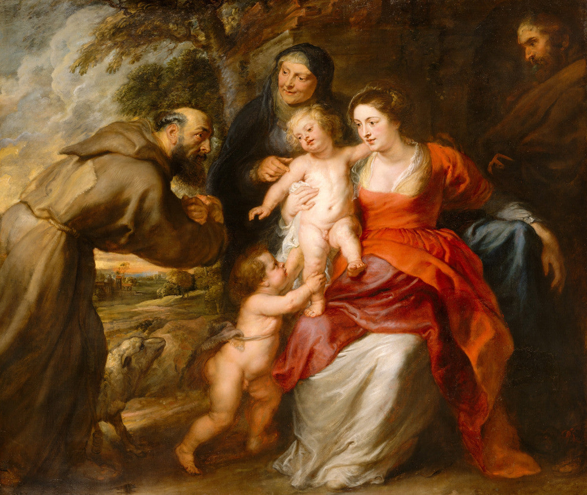 Peter Paul Rubens - The Holy Family with Saints Francis and Anne and the Infant Saint John the Baptist