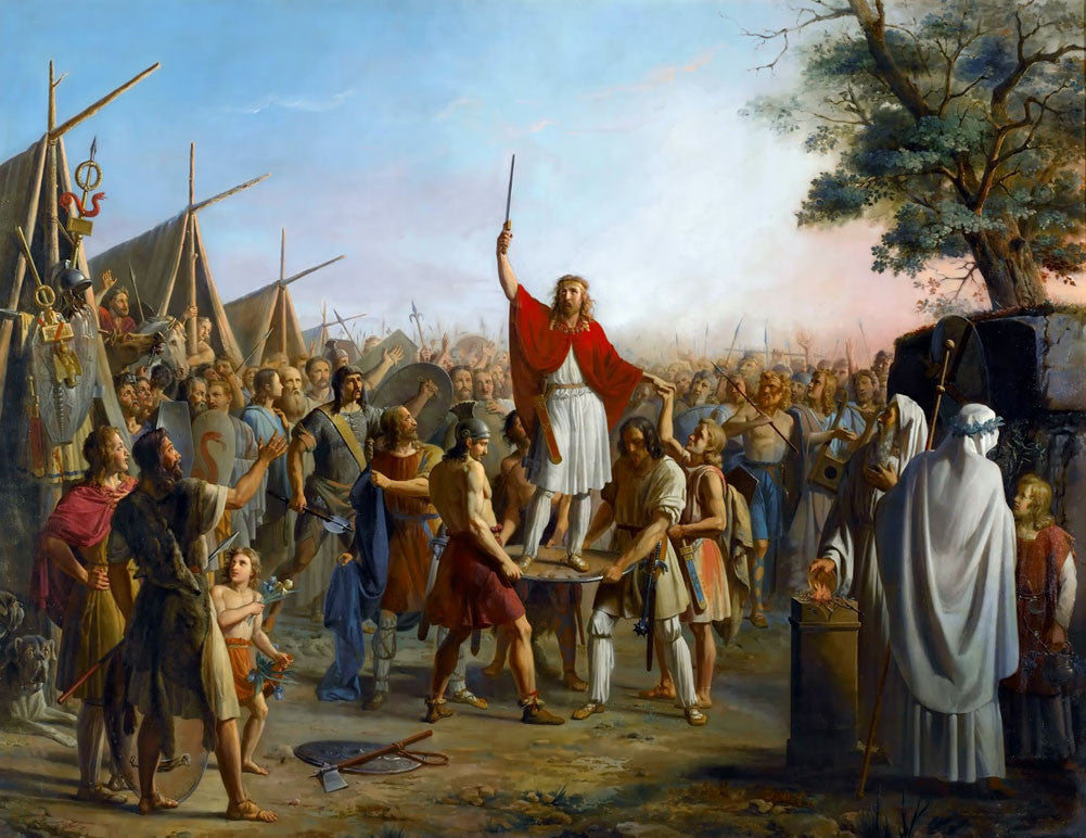 Pierre Henri Revoil - Pharamond Proclaimed King after Pillaging the City of Trier-Reproduction-Get Custom Art
