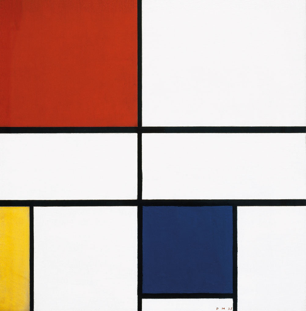 Piet Mondrian - Composition C (no. III), with Red, Yellow and Blue