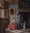 Pieter de Hooch - Woman giving Money to a Servant Girl