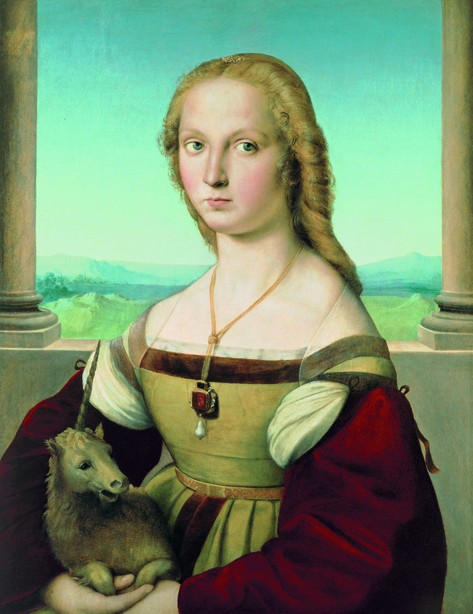 Raphael - Portrait of a Lady with a Unicorn-Reproduction-Get Custom Art