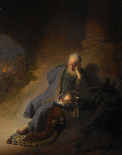 Rembrandt  - Jeremiah Lamenting the Destruction of Jeruselem