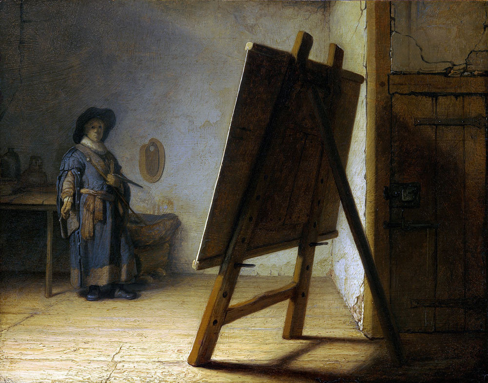 Rembrandt - The Artist in his Studio-Reproduction-Get Custom Art