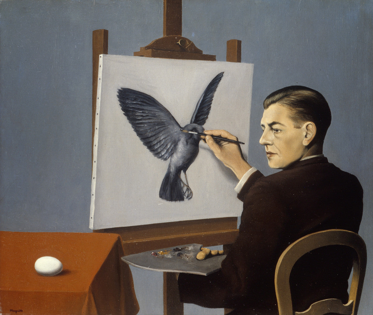René Magritte - Clairvoyance-Reproduction-Get Custom Art