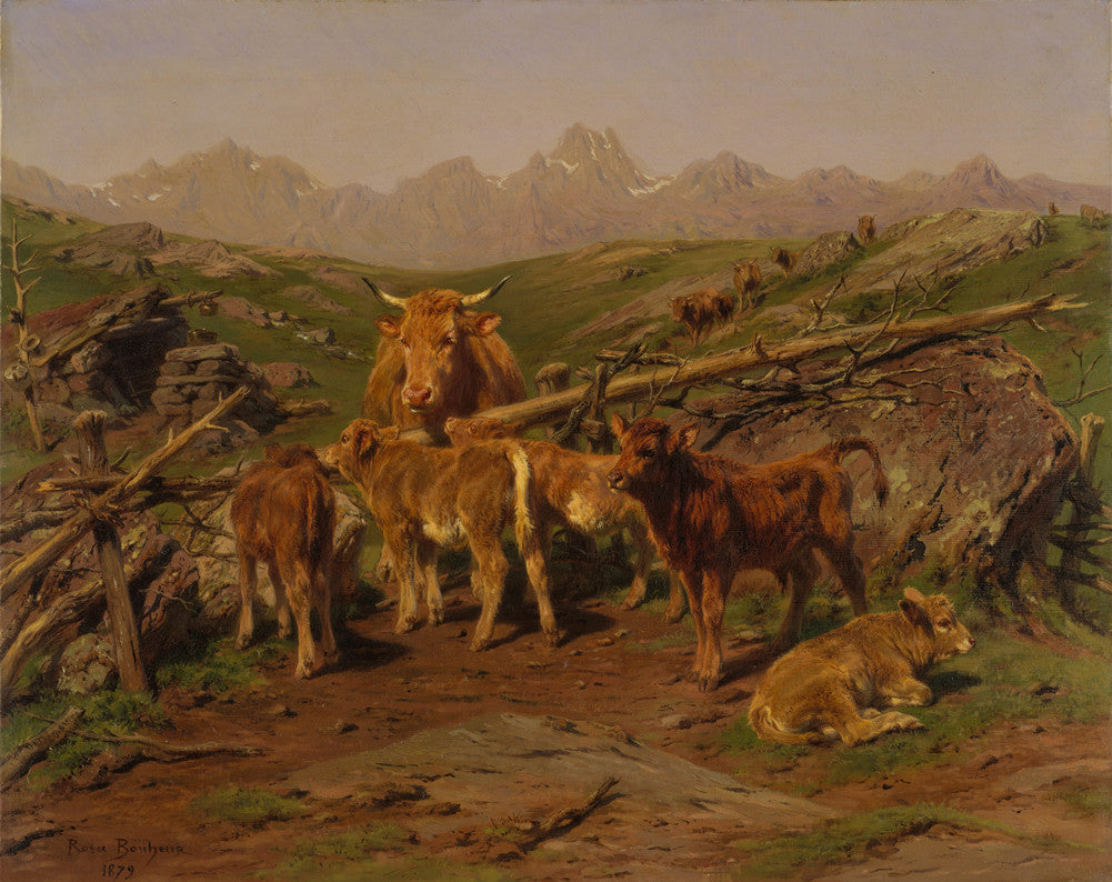 Rosa Bonheur - Rosa Bonheur Calves-Reproduction-Get Custom Art