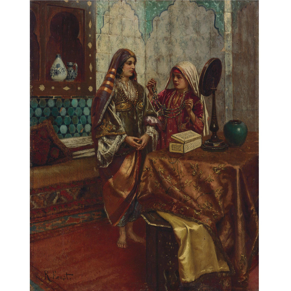 Rudolph Ernst - Adorning the Harem-Reproduction-Get Custom Art
