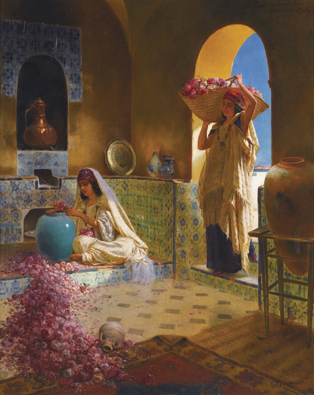 Rudolph Ernst - The Gathering of Roses-Reproduction-Get Custom Art