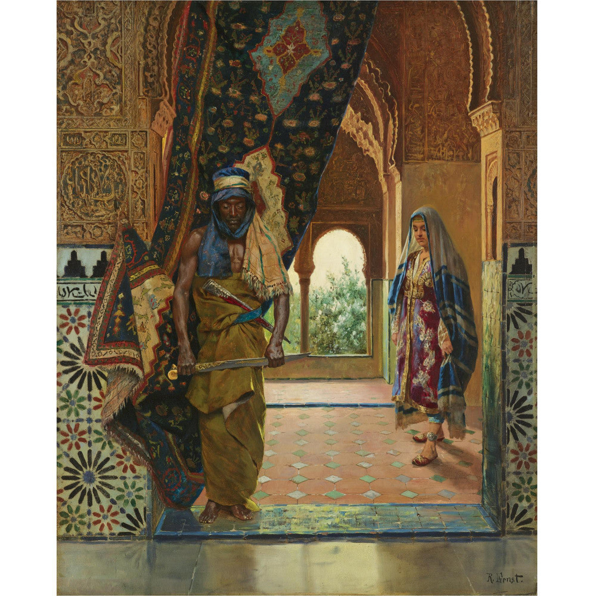 Rudolph Ernst - The Guard of the Harem-Reproduction-Get Custom Art