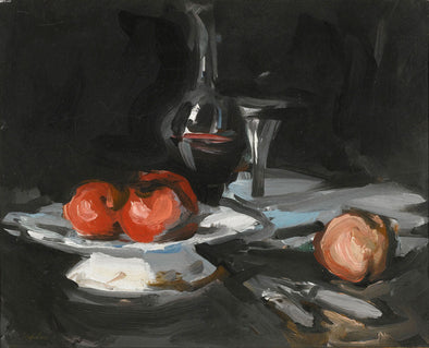 Samuel John Peploe - Still Life With Wine Decanter, Glass And Apples