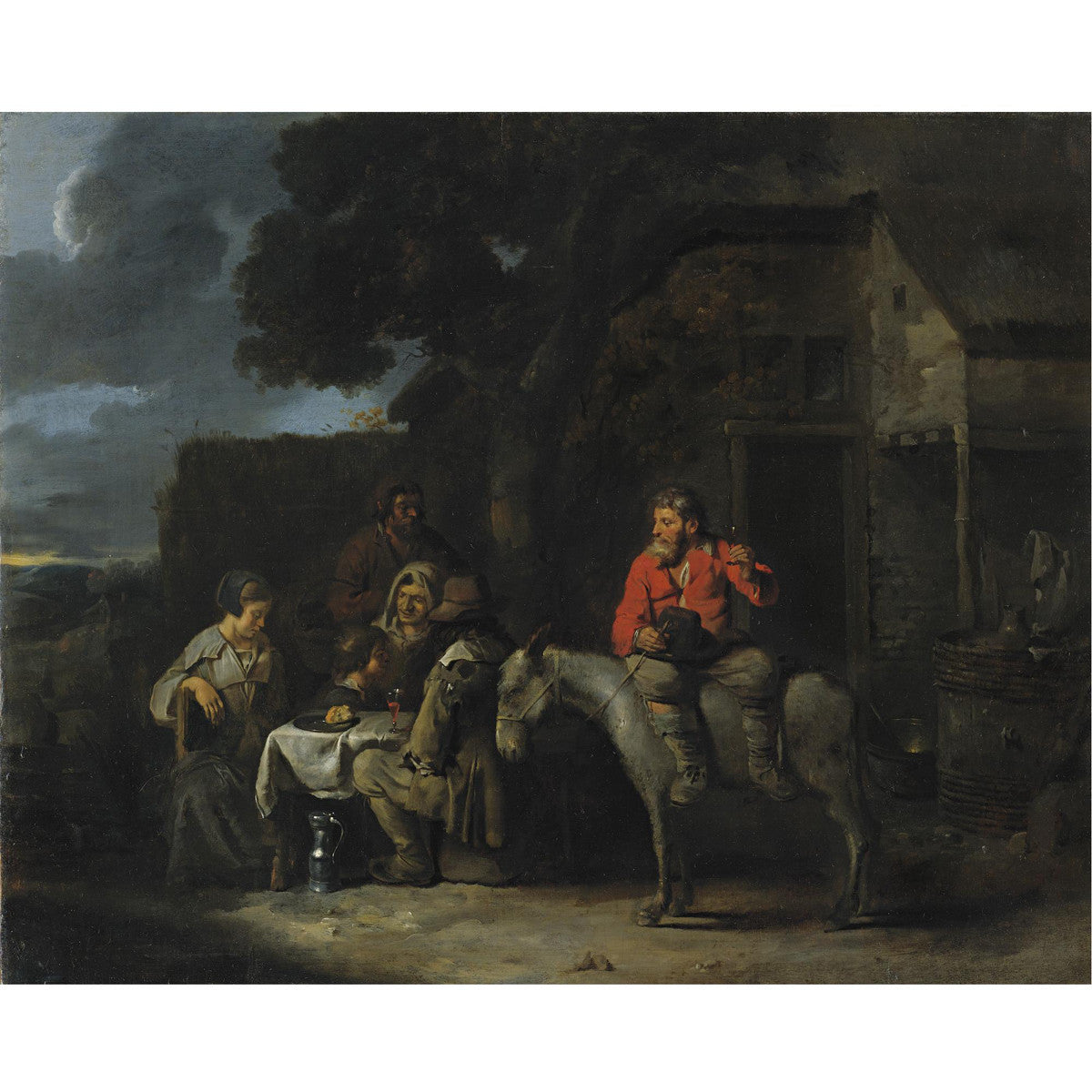 Sebastien Bourdon - Peasants Outside an Inn