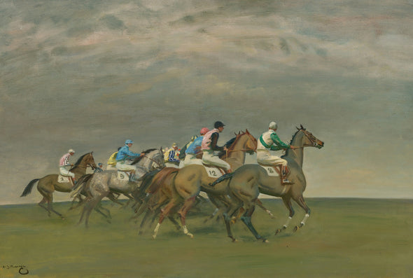 Sir Alfred James Munnings - Start of a Steeplechase