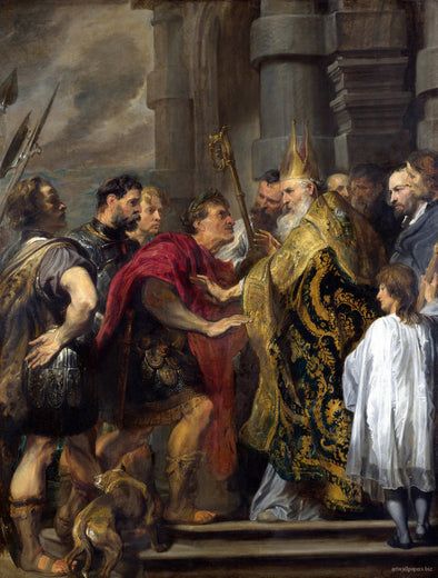 Sir Anthony van Dyck - St Ambrose barring Theodosius from Milan Cathedral