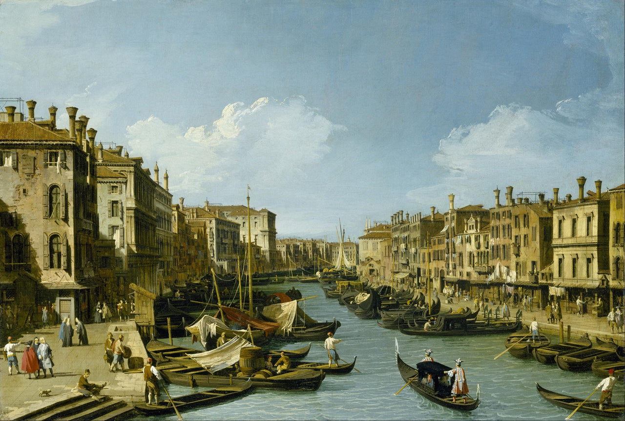 Canaletto - The Grand Canal near the Rialto Bridge, Venice-Reproduction-Get Custom Art