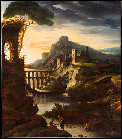 Théodore Géricault - Evening Landscape with an Aqueduct