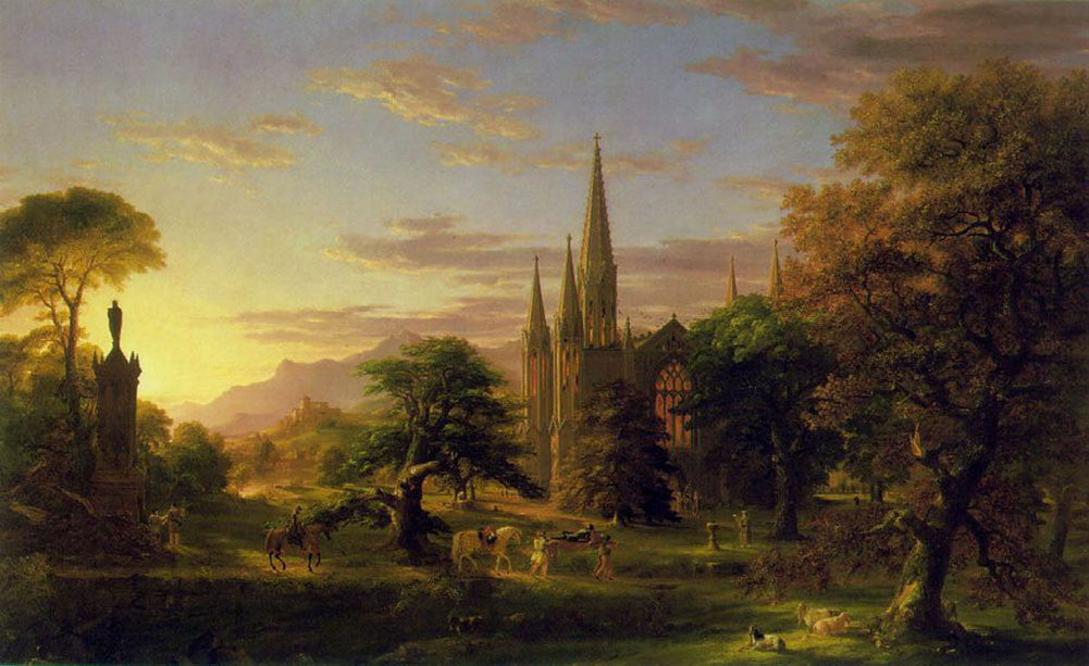 Thomas Cole - The Return-Reproduction-Get Custom Art