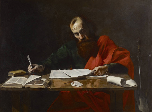 Valentin de Boulogne - Saint Paul Writing His Epistles