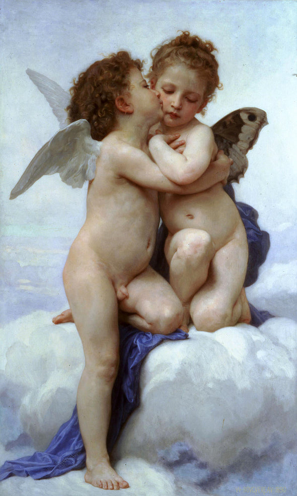 William-Adolphe Bouguereau - Kiss (L'Amour et Psyché, enfants)