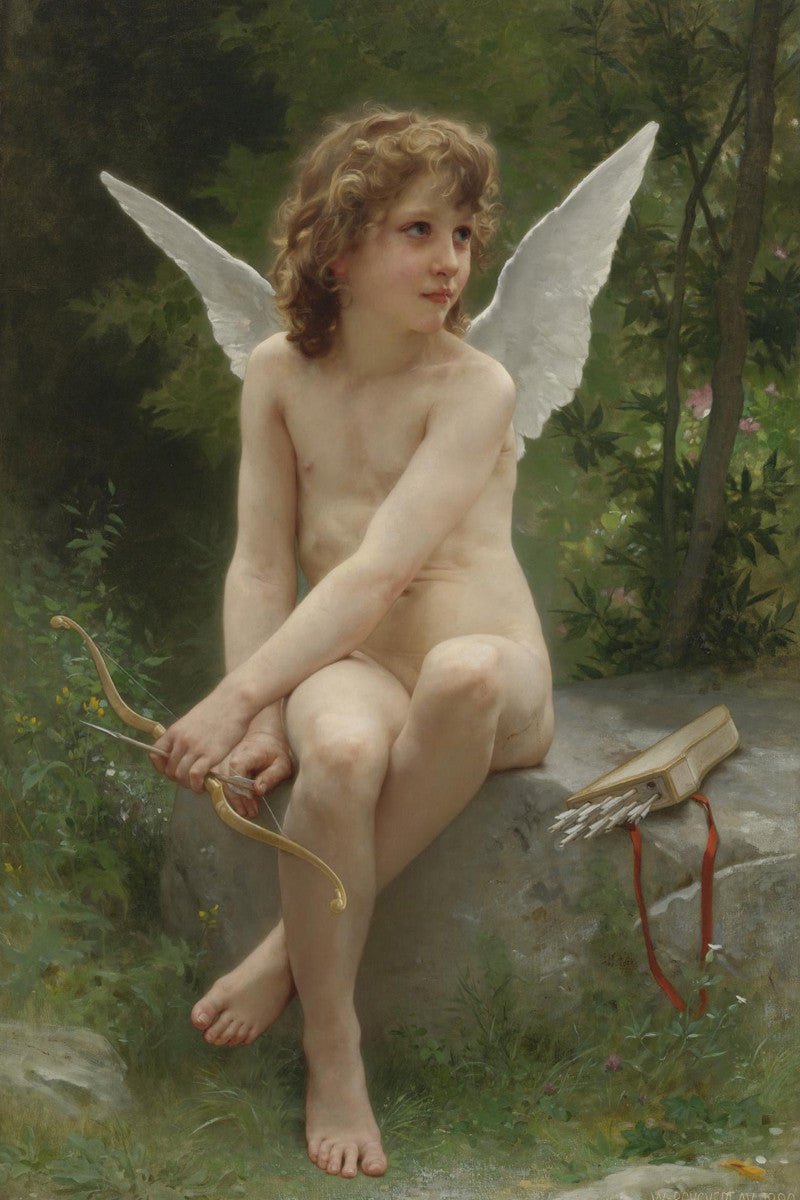 William-Adolphe Bouguereau - Amour a l'affut (Love on the Look Out)