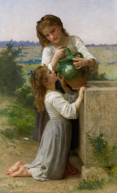 William-Adolphe Bouguereau - At the Fountain