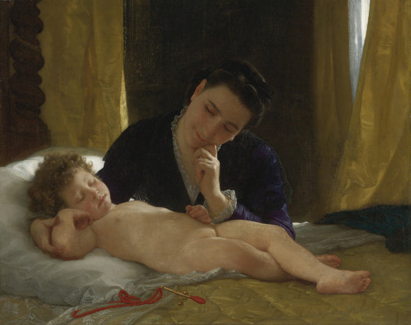 William-Adolphe Bouguereau - Young Mother Contemplating her Child