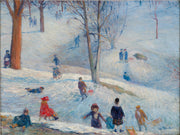 William Glackens - Sledding in Central Park 1