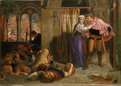 William Holman Hunt - The flight of Madeline and Porphyro during the drunkenness attending