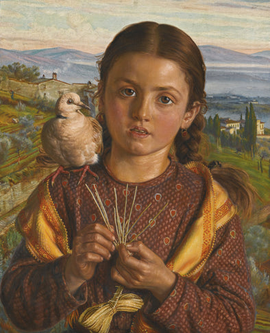 William Holman Hunt - Tuscan Girl Plaiting Straw