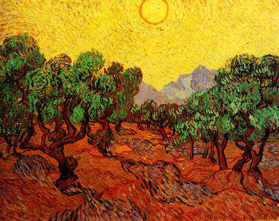 Vincent van Gogh - Olive Trees with Yellow Sky and Sun