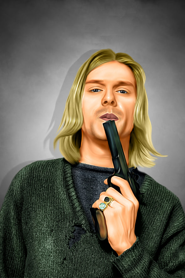 Kurt Cobain Digital Painting - Get Custom Art