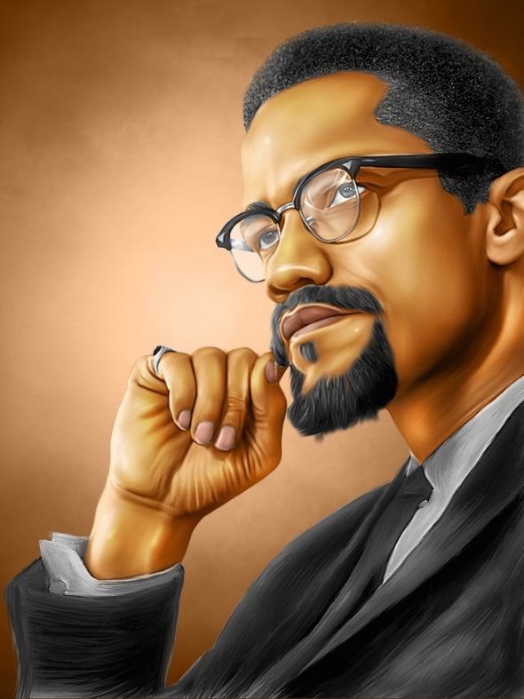 Malcolm X Digital Painting - Get Custom Art